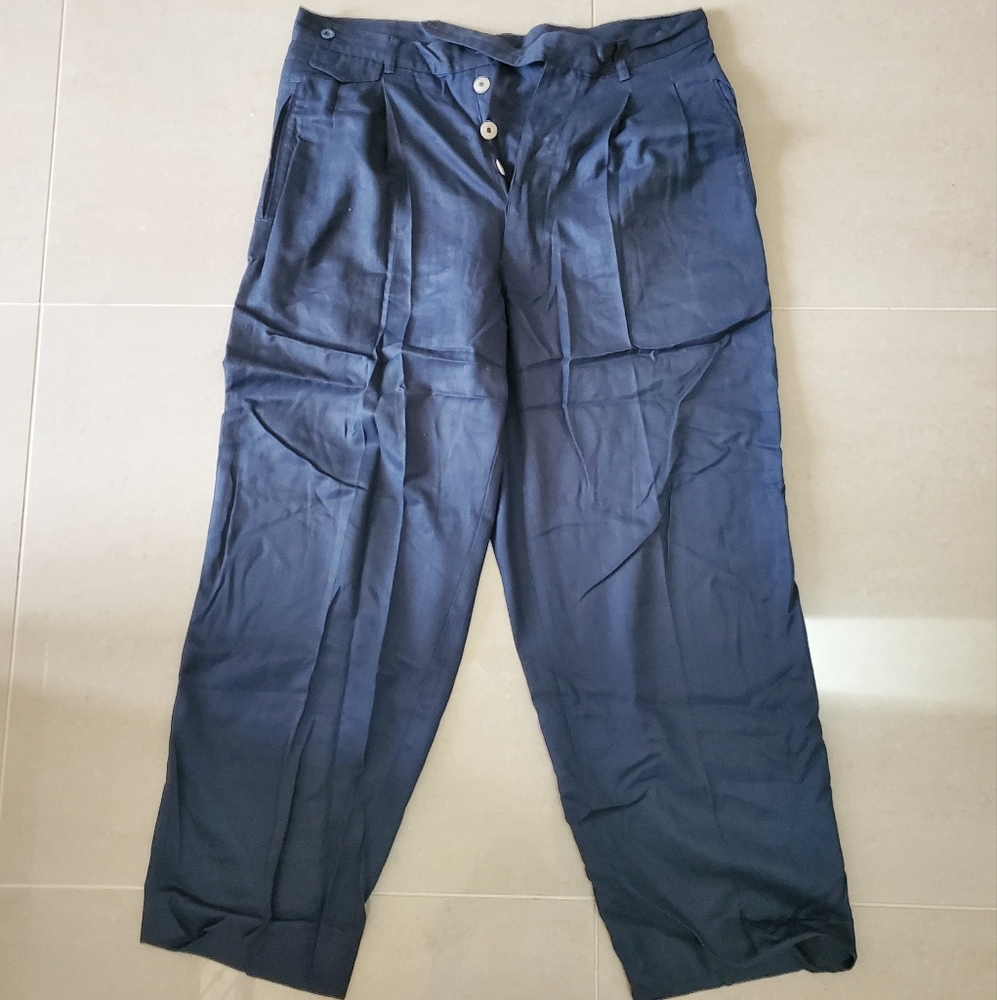 Vintage Mens Armani Jeans Chinos - Navy Size 50 - Made In Italy